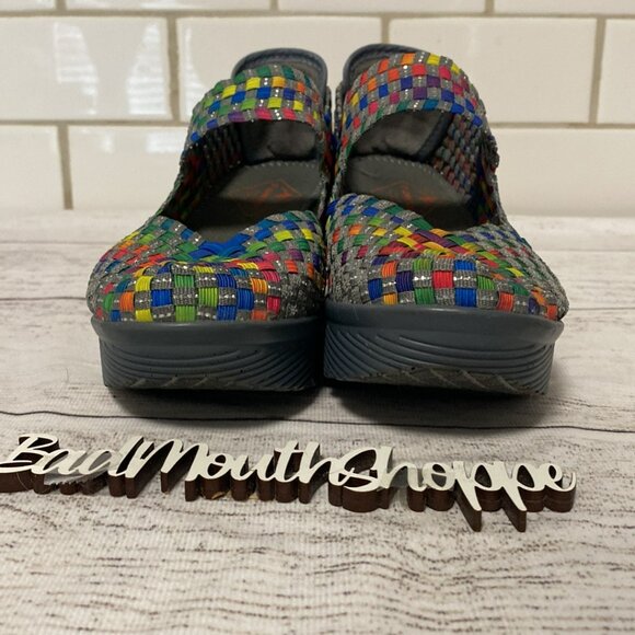 St. John's Bay Elastic Slip On Platform Mary Jane Shoes in Rainbow - Picture 5 of 10